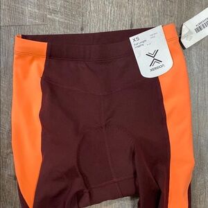 Xersion Women's Leggings - Burgundy and Orange